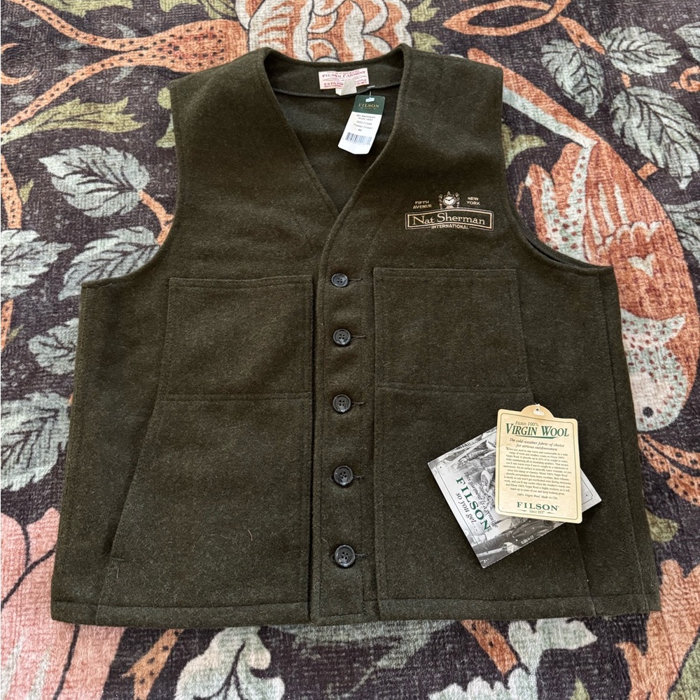 Vintage Filson mackinaw wool vest NWT